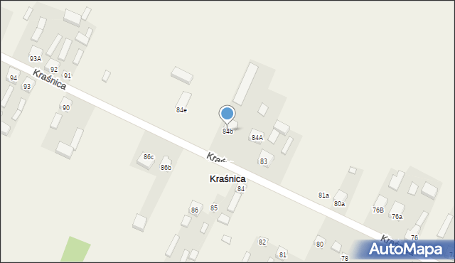 Kraśnica, Kraśnica, 84b, mapa Kraśnica