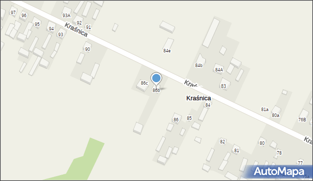 Kraśnica, Kraśnica, 86b, mapa Kraśnica