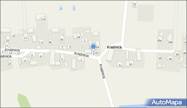 Kraśnica, Kraśnica, 1, mapa Kraśnica