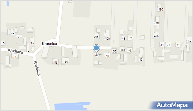 Kraśnica, Kraśnica, 49, mapa Kraśnica