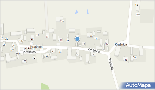 Kraśnica, Kraśnica, 7, mapa Kraśnica