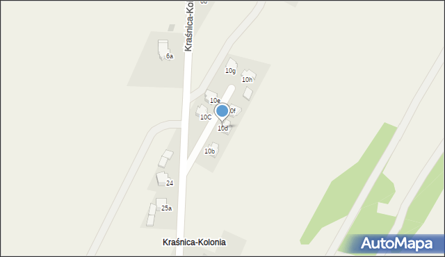 Kraśnica, Kraśnica-Kolonia, 10d, mapa Kraśnica