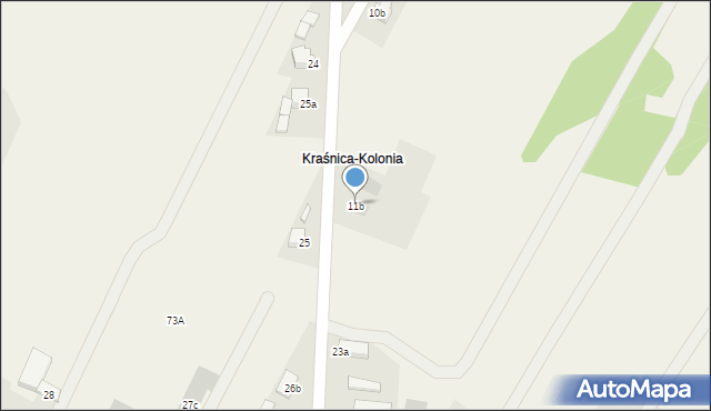 Kraśnica, Kraśnica-Kolonia, 11b, mapa Kraśnica