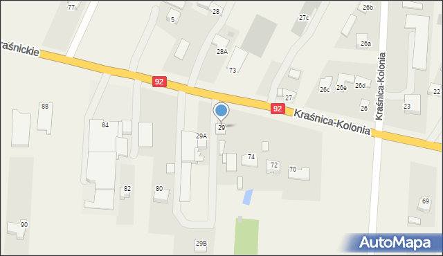 Kraśnica, Kraśnica-Kolonia, 29, mapa Kraśnica