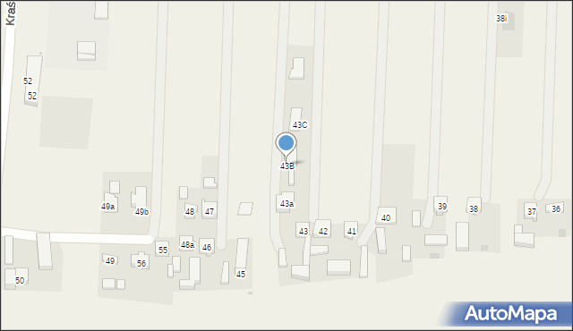 Kraśnica, Kraśnica-Kolonia, 43B, mapa Kraśnica