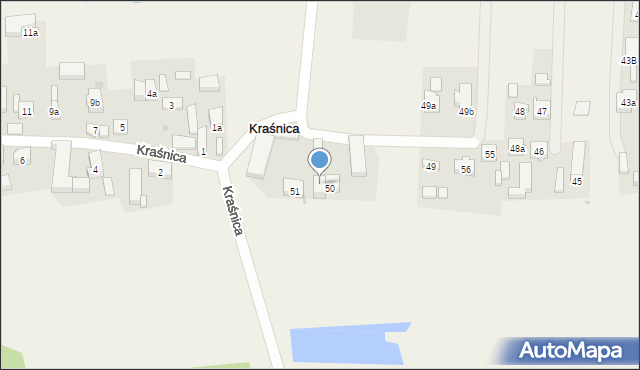 Kraśnica, Kraśnica-Kolonia, 50a, mapa Kraśnica