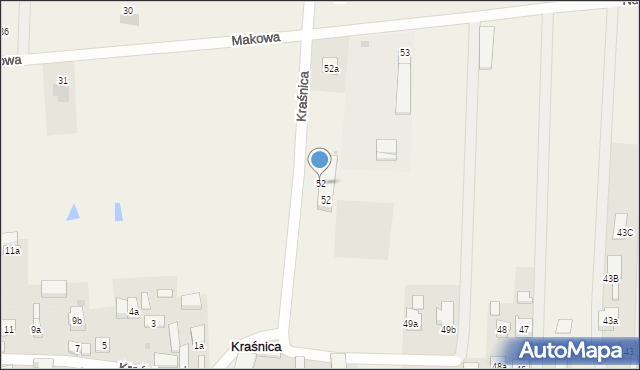 Kraśnica, Kraśnica-Kolonia, 52, mapa Kraśnica