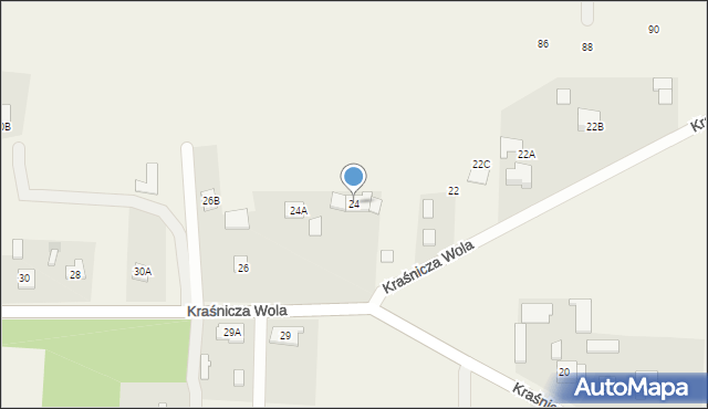 Kraśnicza Wola, Kraśnicza Wola, 24, mapa Kraśnicza Wola