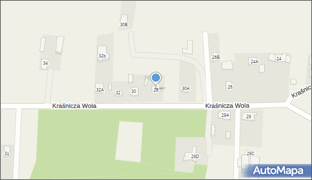 Kraśnicza Wola, Kraśnicza Wola, 28, mapa Kraśnicza Wola