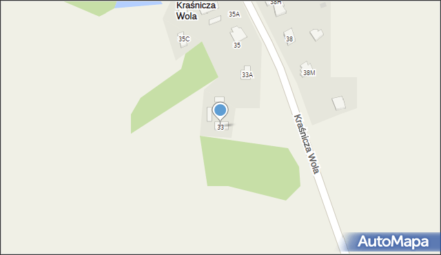 Kraśnicza Wola, Kraśnicza Wola, 33, mapa Kraśnicza Wola