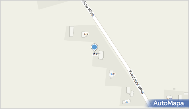 Kraśnicza Wola, Kraśnicza Wola, 37A, mapa Kraśnicza Wola