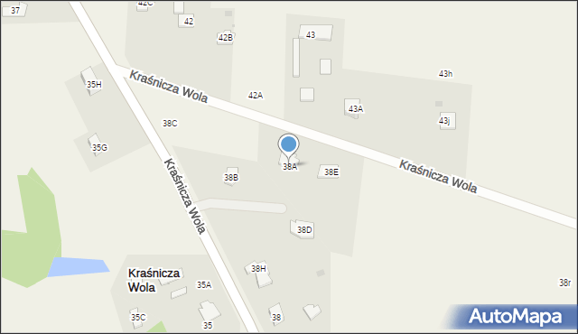 Kraśnicza Wola, Kraśnicza Wola, 38A, mapa Kraśnicza Wola