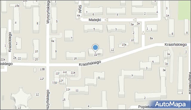 Kraśnik, Krasińskiego Zygmunta, 14, mapa Kraśnik