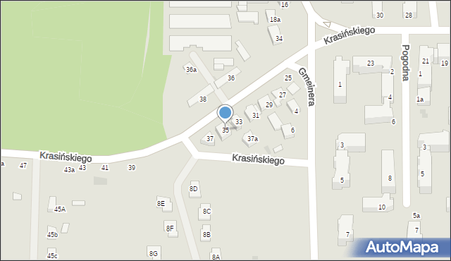 Kraśnik, Krasińskiego Zygmunta, 35, mapa Kraśnik