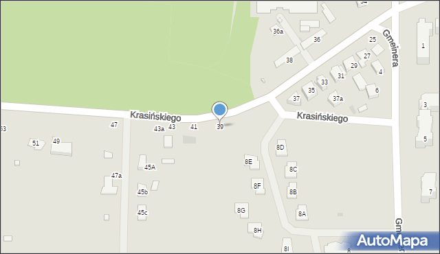 Kraśnik, Krasińskiego Zygmunta, 39, mapa Kraśnik