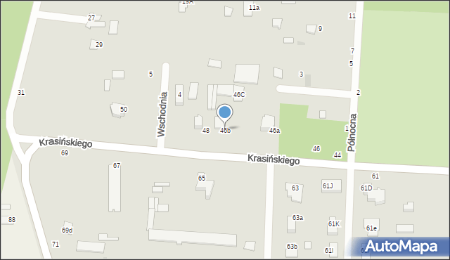 Kraśnik, Krasińskiego Zygmunta, 46b, mapa Kraśnik