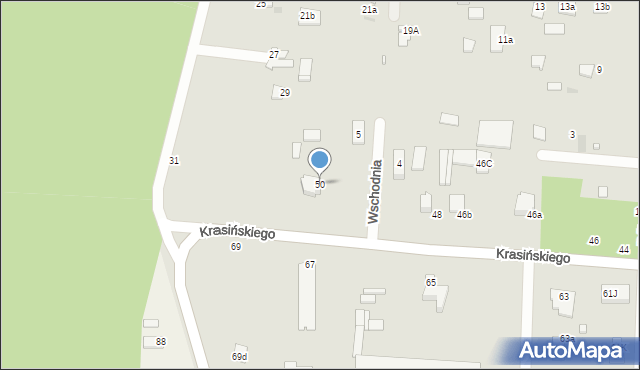 Kraśnik, Krasińskiego Zygmunta, 50, mapa Kraśnik