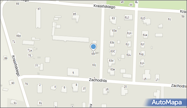 Kraśnik, Krasińskiego Zygmunta, 63i, mapa Kraśnik