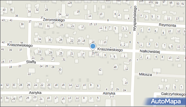 Kraśnik, Kraszewskiego Józefa Ignacego, 13, mapa Kraśnik