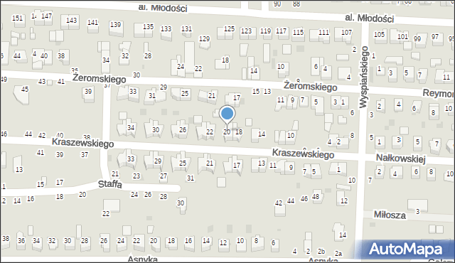 Kraśnik, Kraszewskiego Józefa Ignacego, 20, mapa Kraśnik