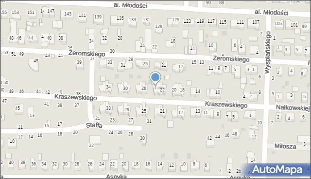 Kraśnik, Kraszewskiego Józefa Ignacego, 24, mapa Kraśnik