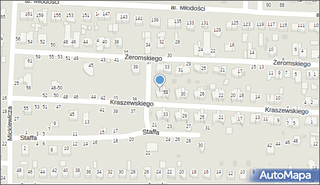 Kraśnik, Kraszewskiego Józefa Ignacego, 36, mapa Kraśnik