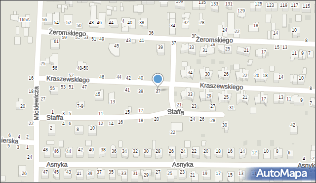 Kraśnik, Kraszewskiego Józefa Ignacego, 37, mapa Kraśnik