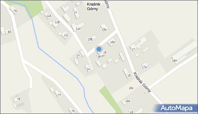 Kraśnik Górny, Kraśnik Górny, 15, mapa Kraśnik Górny