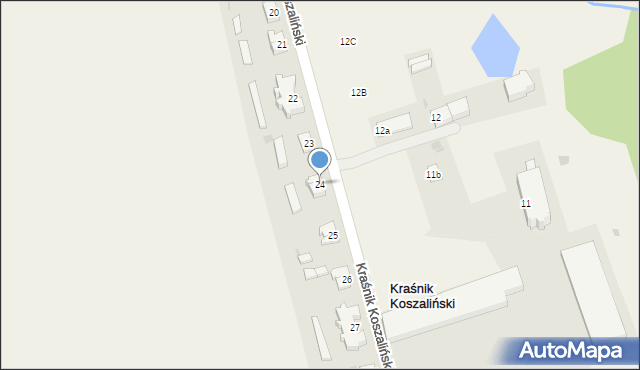 Kraśnik Koszaliński, Kraśnik Koszaliński, 24, mapa Kraśnik Koszaliński