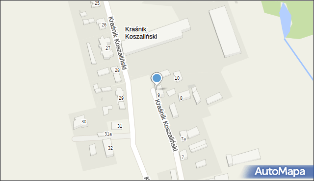 Kraśnik Koszaliński, Kraśnik Koszaliński, 9a, mapa Kraśnik Koszaliński