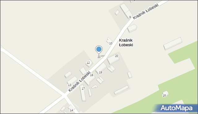 Kraśnik Łobeski, Kraśnik Łobeski, 11, mapa Kraśnik Łobeski