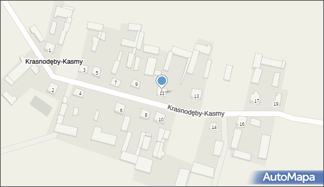 Krasnodęby-Kasmy, Krasnodęby-Kasmy, 11, mapa Krasnodęby-Kasmy