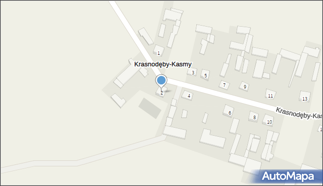 Krasnodęby-Kasmy, Krasnodęby-Kasmy, 2, mapa Krasnodęby-Kasmy