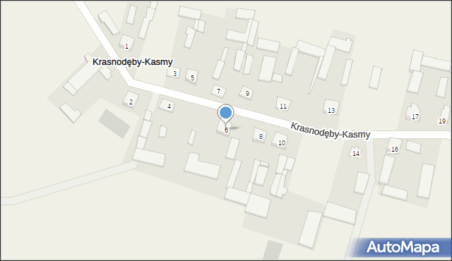 Krasnodęby-Kasmy, Krasnodęby-Kasmy, 6, mapa Krasnodęby-Kasmy