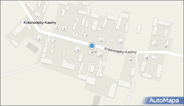 Krasnodęby-Kasmy, Krasnodęby-Kasmy, 8, mapa Krasnodęby-Kasmy