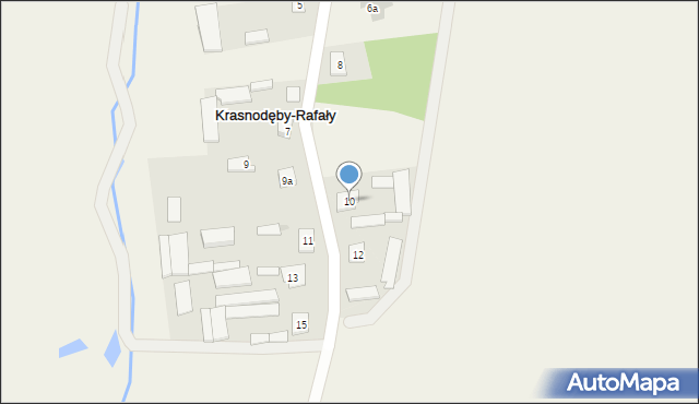 Krasnodęby-Rafały, Krasnodęby-Rafały, 10, mapa Krasnodęby-Rafały