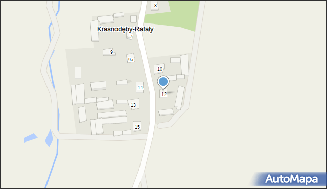 Krasnodęby-Rafały, Krasnodęby-Rafały, 12, mapa Krasnodęby-Rafały