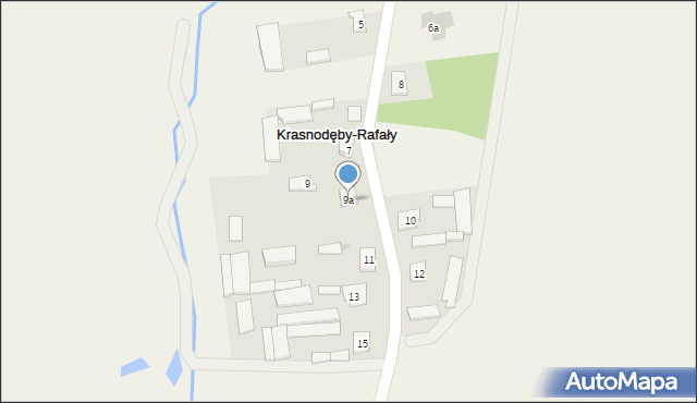 Krasnodęby-Rafały, Krasnodęby-Rafały, 9a, mapa Krasnodęby-Rafały