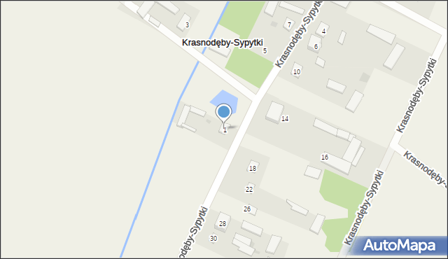 Krasnodęby-Sypytki, Krasnodęby-Sypytki, 1, mapa Krasnodęby-Sypytki