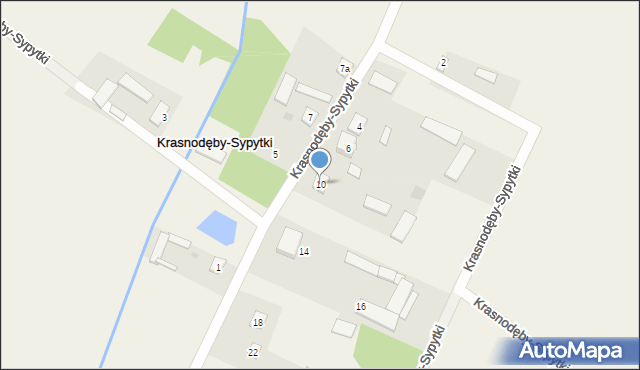 Krasnodęby-Sypytki, Krasnodęby-Sypytki, 10, mapa Krasnodęby-Sypytki