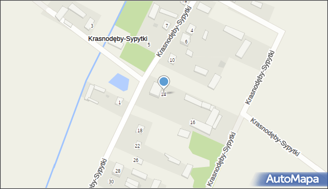 Krasnodęby-Sypytki, Krasnodęby-Sypytki, 14, mapa Krasnodęby-Sypytki