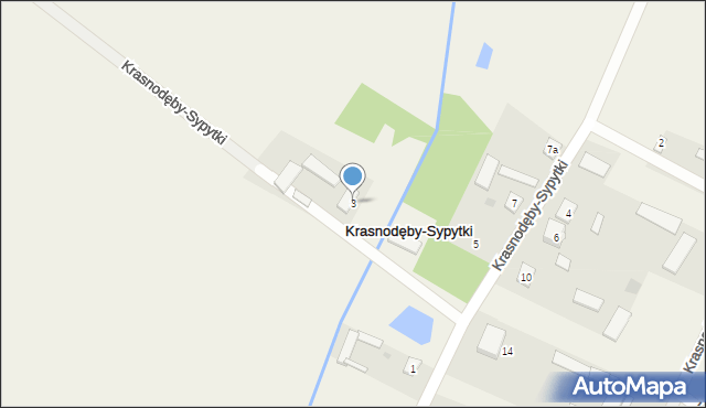 Krasnodęby-Sypytki, Krasnodęby-Sypytki, 3, mapa Krasnodęby-Sypytki