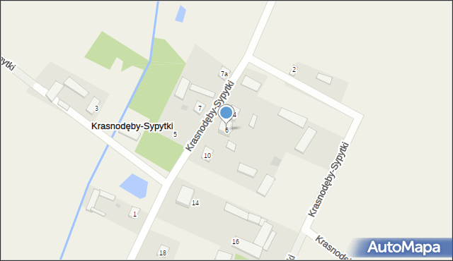 Krasnodęby-Sypytki, Krasnodęby-Sypytki, 6, mapa Krasnodęby-Sypytki