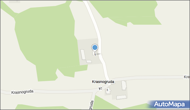 Krasnogruda, Krasnogruda, 5, mapa Krasnogruda