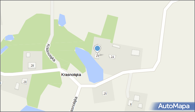 Krasnołąka, Krasnołąka, 23, mapa Krasnołąka