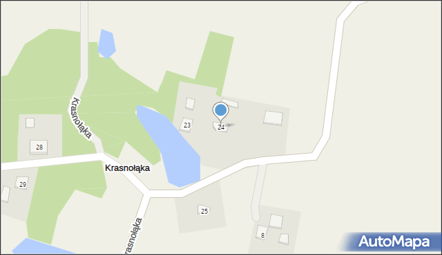 Krasnołąka, Krasnołąka, 24, mapa Krasnołąka