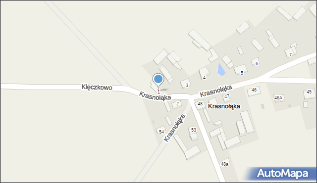 Krasnołąka, Krasnołąka, 1, mapa Krasnołąka