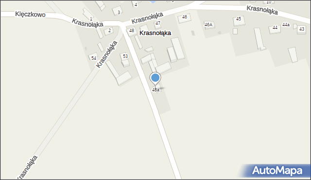 Krasnołąka, Krasnołąka, 48a, mapa Krasnołąka