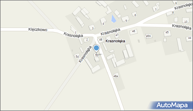 Krasnołąka, Krasnołąka, 53, mapa Krasnołąka