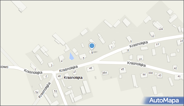 Krasnołąka, Krasnołąka, 6, mapa Krasnołąka